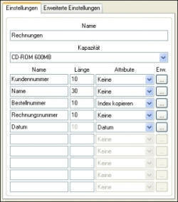 ScanFile V8 Archiveinstellungen